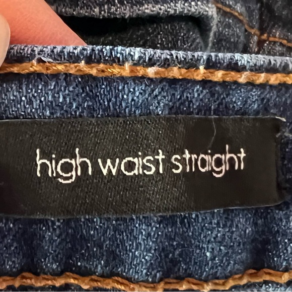 Ella Moss women Dark blue High waist straight leg jeans zipper front Sz 6/28 - Picture 12 of 16